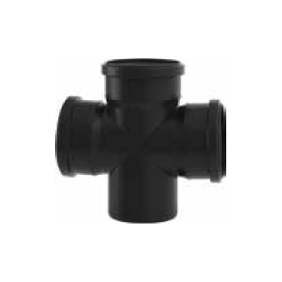 BRAGA DOPPIA A 87°30' BLACKFIRE Ø 110/110/110 MM