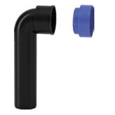 CURVA TECNICA PROLUNGATA CON TAPPO BLACKFIRE Ø 40/46 MM