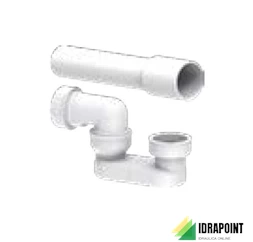 SIFONE VASCA A SNODO ATTACCO UNIVERSALE DADO IN PLASTICA Ø 4