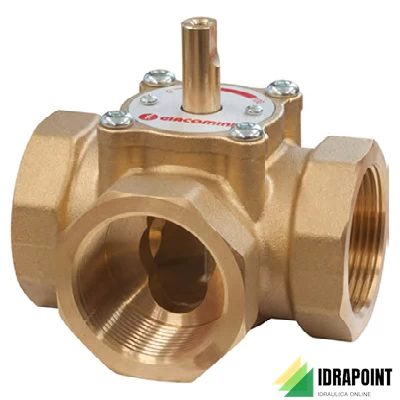 VALVOLA MISCELATRICE A TRE VIE ROTATIVA - Ø 2'