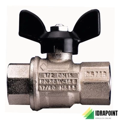 VALVOLA SFERA 1720 P. TOTALE CON FARFALLA Ø 3/4