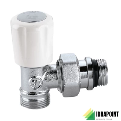 VALVOLA TERMOSTATIZZABILE CROMATA A SQUADRA RAME Ø 3/8