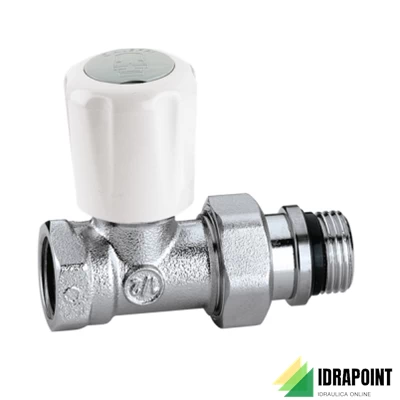 VALVOLA TERMOSTATIZZABILE CROMATA DIRITTA TUBO FERRO Ø 3/4