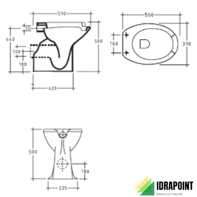 VASO DISABILI SAGITTARIO SCARICO A PARETE