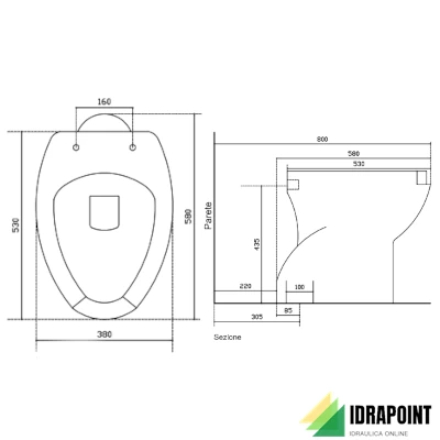 VASO DISABILI SAGITTARIO SCARICO A PAVIMENTO