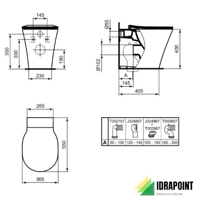 VASO FILO PARETE CONNECT AIR SEDILE SLIM