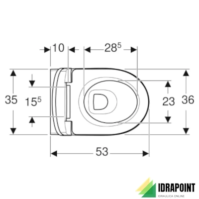 VASO FILO PARETE SOSPESO SEDILE NOR. - SERIE SELNOVA PREMIUM