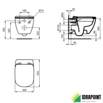VASO SOSPESO RIMLS+ CON SEDILE RALLENTATO SERIE TESI