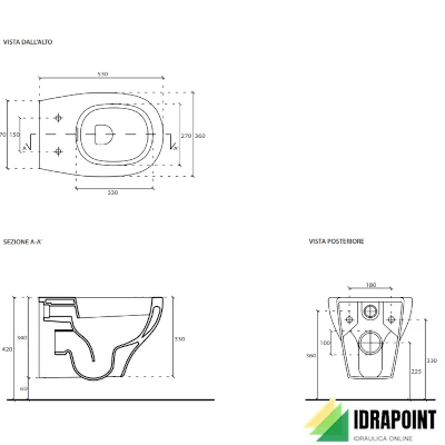VASO SOSPESO SENZA BRIDA - SERIE EDEN BIANCO