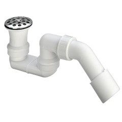 SIFONE PLASTICA 6955.8 CROMO DOCCIA SCARICO Ø 65-80X40/50 MM