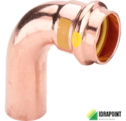 CURVA 90° 2616.1 IN RAME A PRESSIONE X GAS Ø 15 M/F