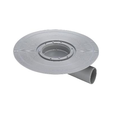 SCARICO CON GRIGLIA USCITA LATERALE PER TERRAZZE Ø 50 MM