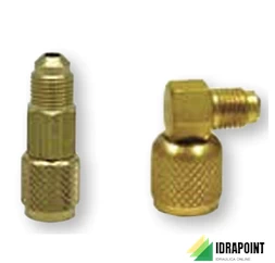 RACCORDO RIGIDO CON DEPRESSORE Ø 1/4'F X 5/16M SAE