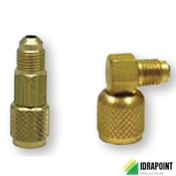 RACCORDO RIGIDO CON DEPRESSORE Ø 1/4'F X 5/16M SAE