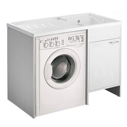 kit lavatoio con mobile coprilavatrice reversibile 109x60x85 cm 